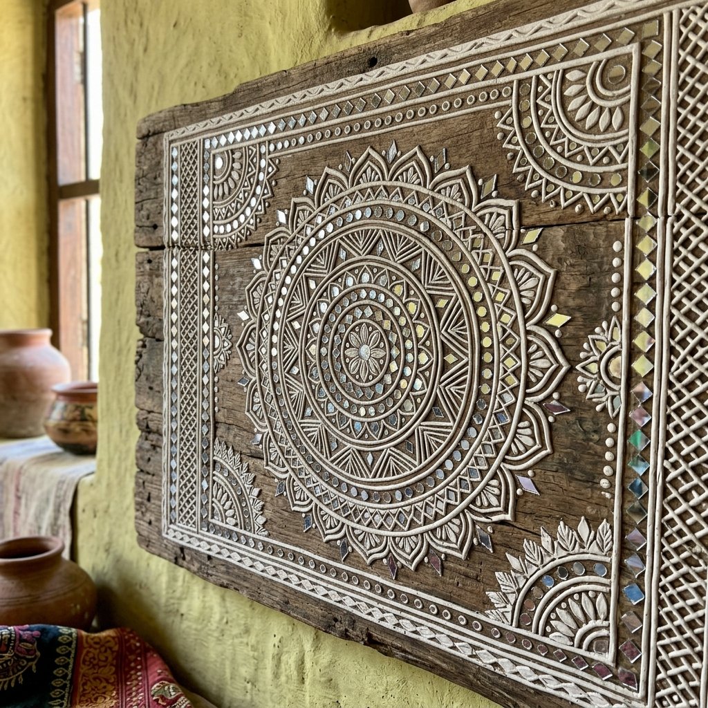 Lippan Kaam & Totem Art on Teak
